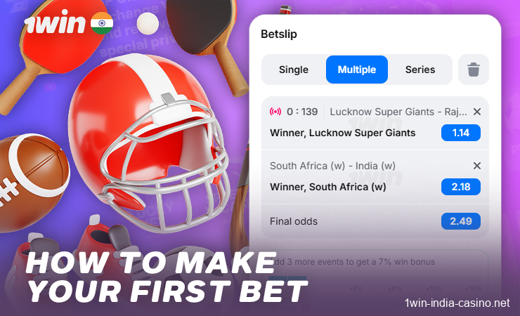 About the betting coupon at 1win India
