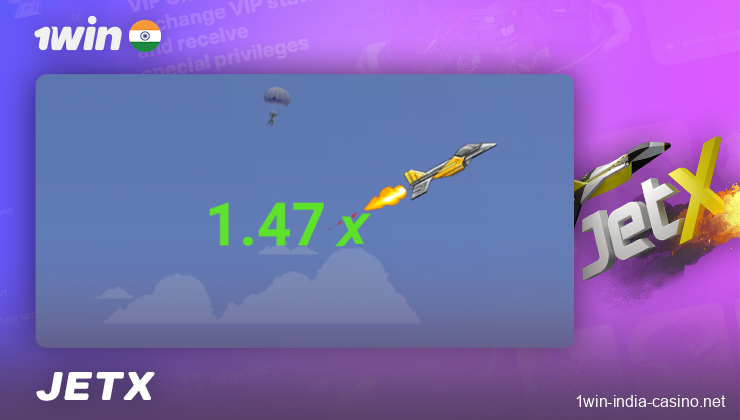 Place your bets on the JetX crash game at 1Win