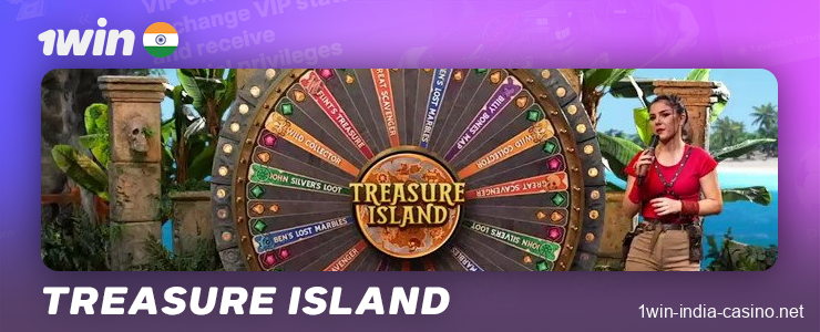 The Treasure Island live game on the 1Win Casino website