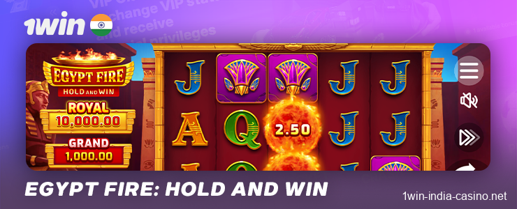 About the Egypt Fire: Hold and Win slot at 1Win India